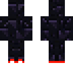 obsidian with red shoes