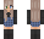blue plaid skirt