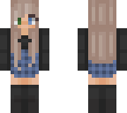 blue plaid skirt edit