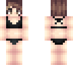 brunette-black bikini