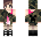 brunette-pink & camo