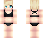 blonde-black bikini