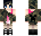 dark brunette-pink & camo