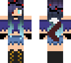 blue and purple werewolf girl