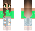green girl with off the shoulder