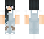 black hair overalls