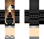 cute black winter ghoul girl