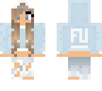 cute blue and white fu girl