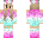 pink to blue ombre girl