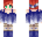 red head-dark blue