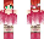 red head-dark pink