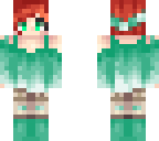 red head-dark turquoise