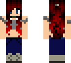 simple red long hair girl