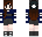 blue hoodie dark brown haired girl