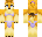 female gold werewolf with tribal bikini