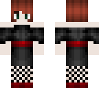 red short hair goth chick