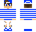 white and blue striped