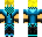 blond with blue hoodie