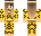 girl with leopard skin tattoo or a robe