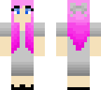 pink ombre hair girl