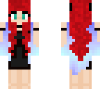 red head with barrettes and purple shawl barefoot slim