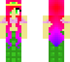 mermaid in pink bathing suit with crown