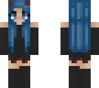 blue haired devil girl