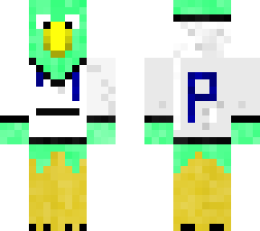 green parrot in white hoodie