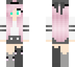 pastel pink cat girl