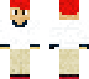 collard red head with khakis