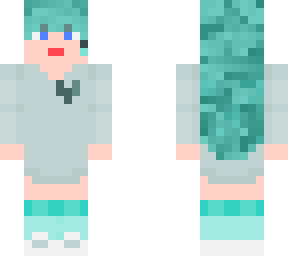 cute blue hair girl