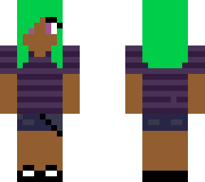 girl with green hair.