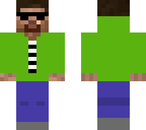 heqanor real minecraft skin i green edition