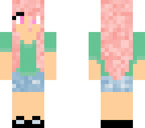girl with pink hair