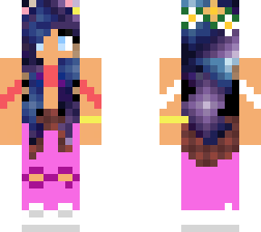 hawaiin galaxy hair girl