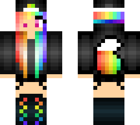 rainbow girl with hoodie