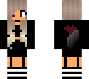 black wolf girl without white back of head