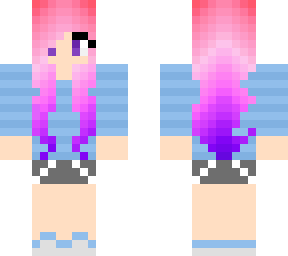 cute casual pastel haired girl