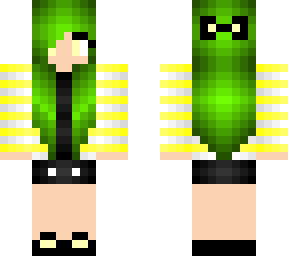 green haired girl