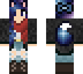 fall galaxy wolf girl