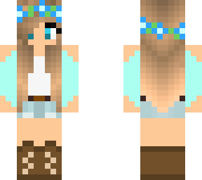 cute blue spring girl