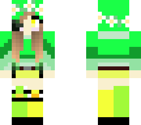 green girl with birb stockings