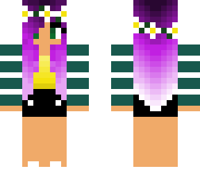 purple hair summer girl