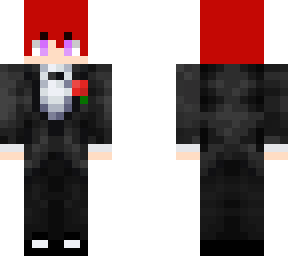 red head in a suit