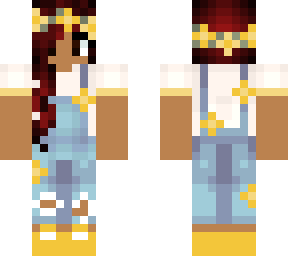 yellow flower girl red hair