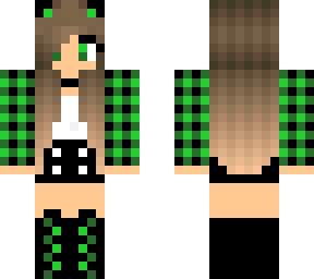 cute green plaid girl