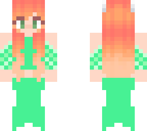 green mermaid girl