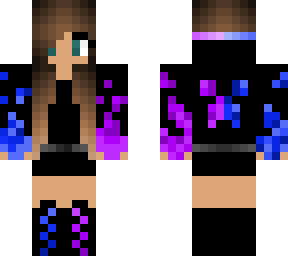 blue and purple creeper girl