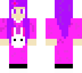 bunny girl pink and purple girl