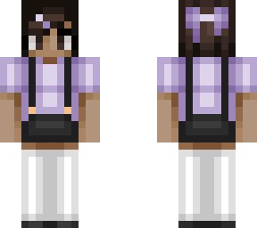 0ddle's black shortalls & purple shirt